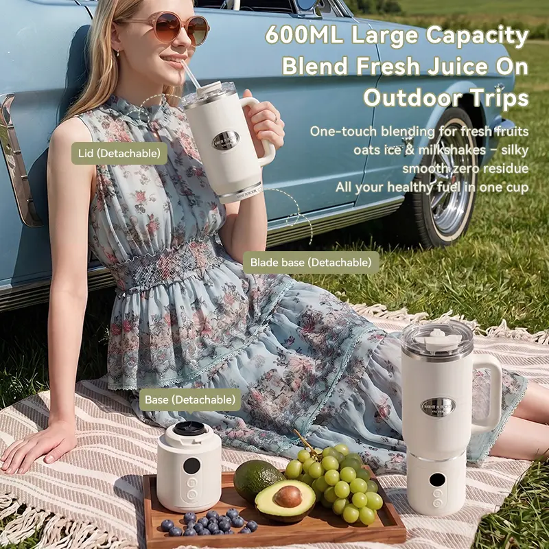 CEOOL FT833 便携式充电榨汁杯，600ml 大容量，户外旅行必备