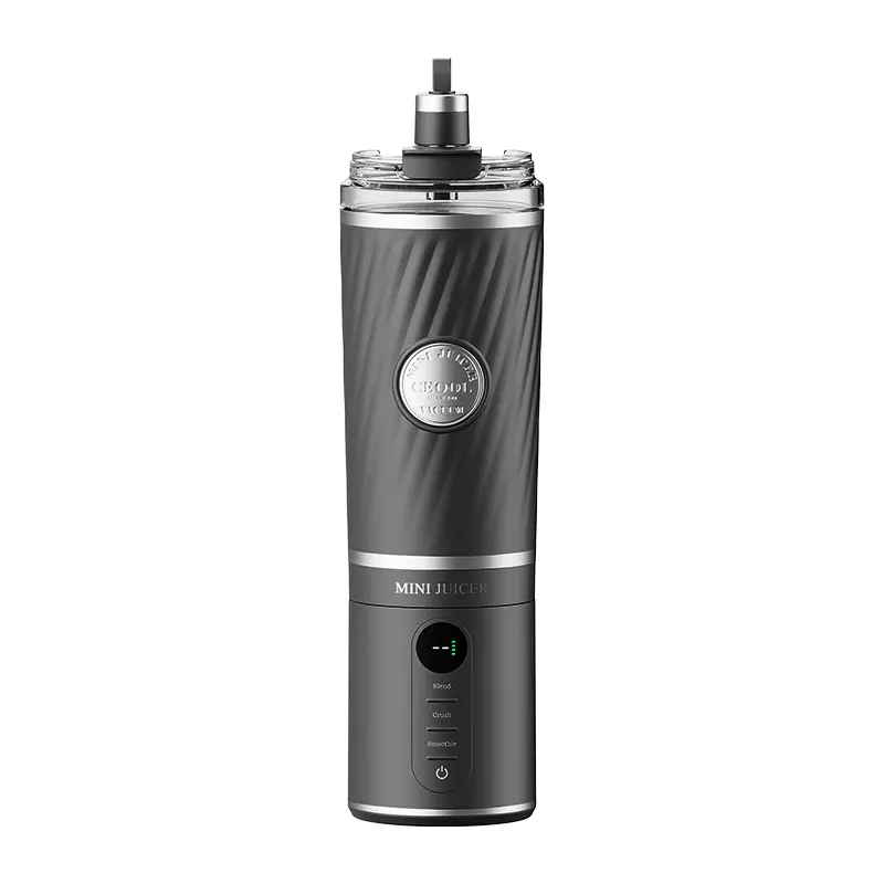 CEOOL FT612 便携式榨汁杯，深灰色，500ml 保温杯身，USB 充电，支持 OEM/ODM 定制