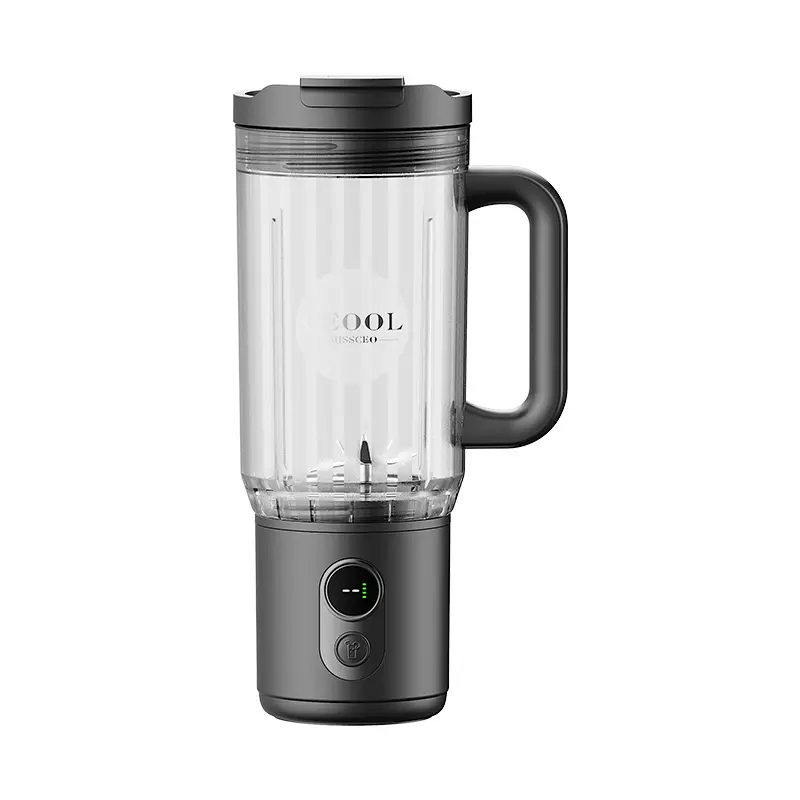 Black DP833B portable blender with transparent cup and handle