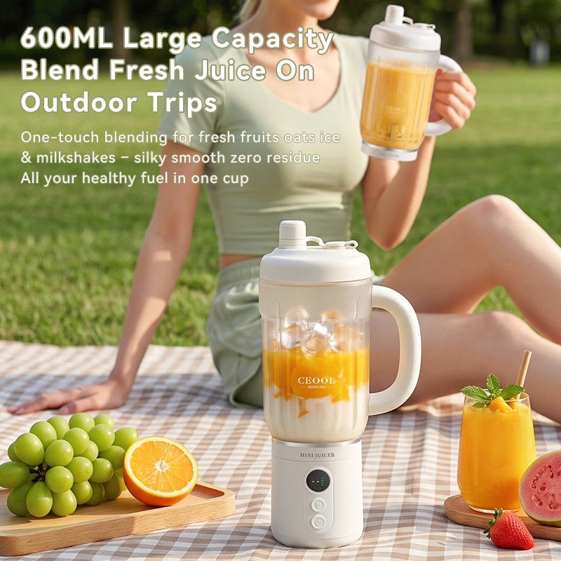 CEOOL FT811B 600ml 大容量便携榨汁机，一键式水果、冰块及奶昔搅拌机，支持 OEM/ODM