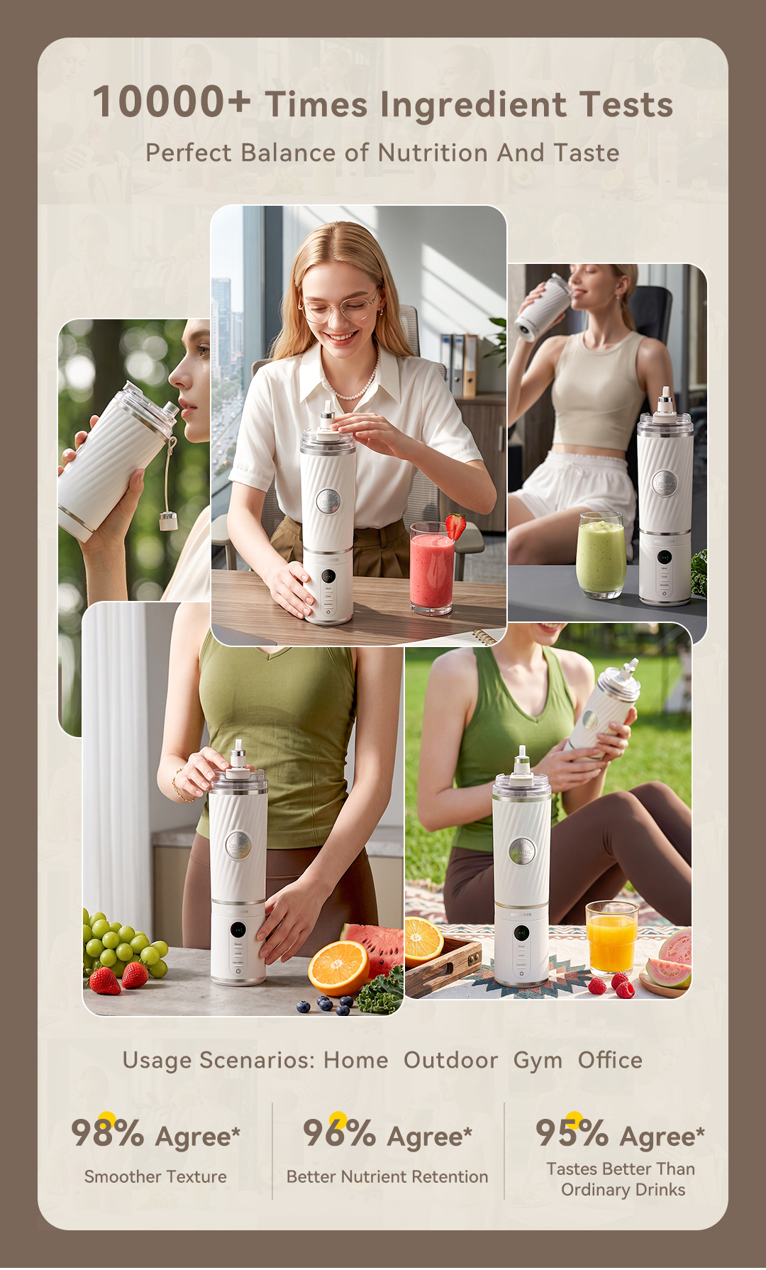 CEOOL GC-FT612 insulated juicer cup usage scenarios home gym outdoor office, OEM ODM