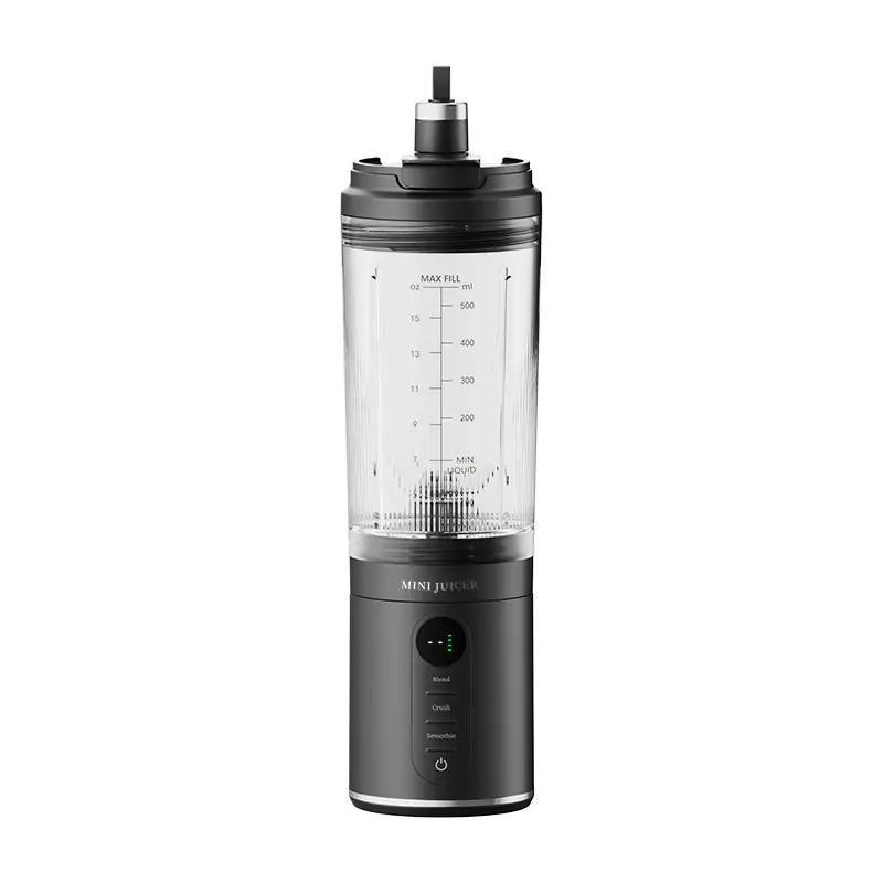 CEOOL FT612B 黑色便携式榨汁机，120W 11.1V, 500ml，USB 充电，支持 OEM/ODM 的小型家用电器
