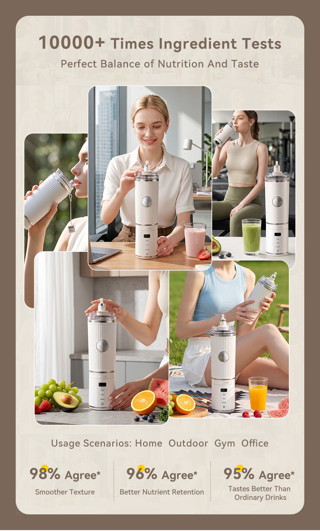 CEOOL GC-FT611 electric juicer multi usage scenarios, home gym office outdoor, OEM ODM custom service