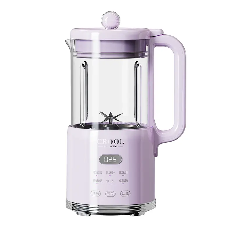 CEOOL PB102 豆浆机，浅紫色，自动加热坚果奶搅拌机，OEM/ODM 小型厨房电器