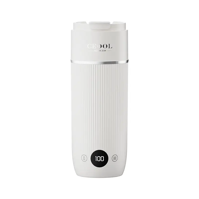 CEOOLCLS1501 white portable boiling cup,450ml SUS304 liner,temp display,portable travel kettle,OEM ODM small home appliance