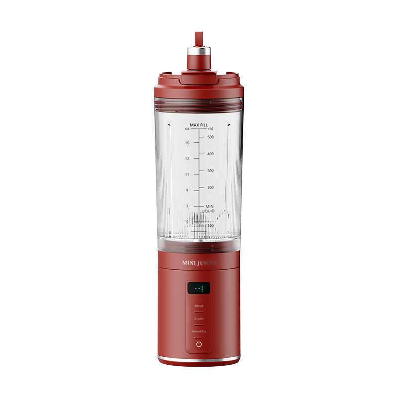CEOOL FT611B red portable juicer blender,11.1V,500ml USB rechargeable cup,detachable blade base,OEM ODM