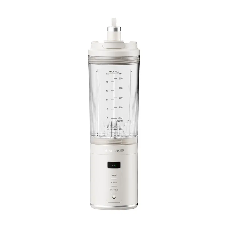 CEOOL FT611B 白色便携式榨汁机，11.1V，500ml USB 充电杯，可拆卸刀座，支持 OEM/ODM