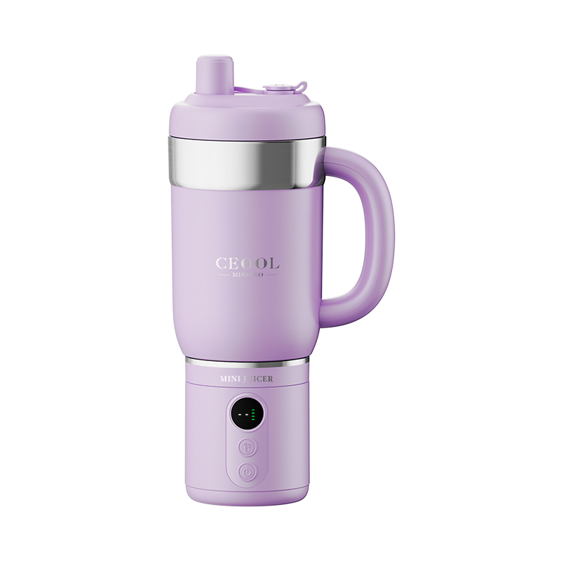 CEOOL portable mini juicer light purple color, rechargeable electric blender with handle, OEM ODM available