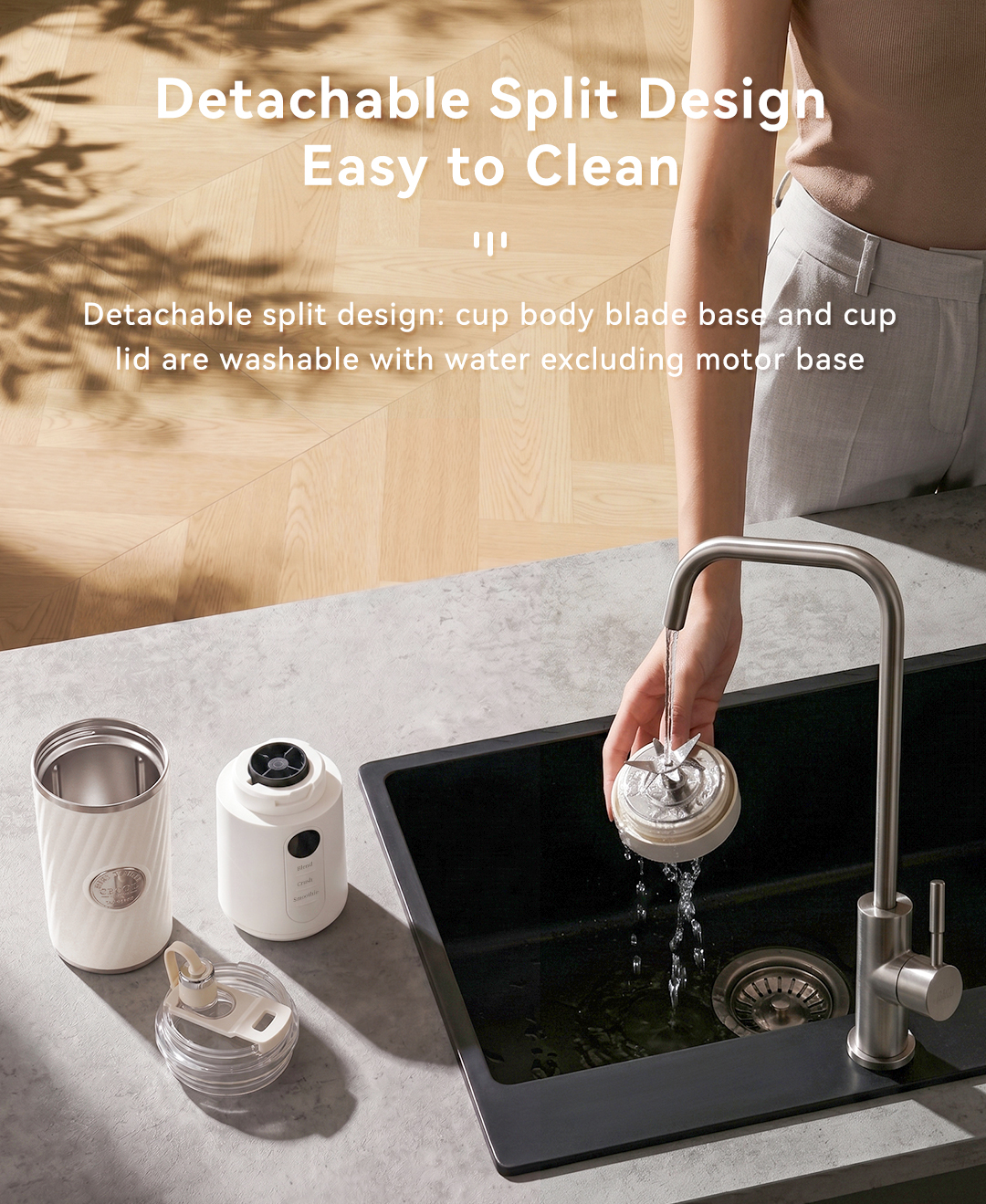CEOOL GC-FT612 detachable portable juicer, split design easy to clean, OEM ODM small blender