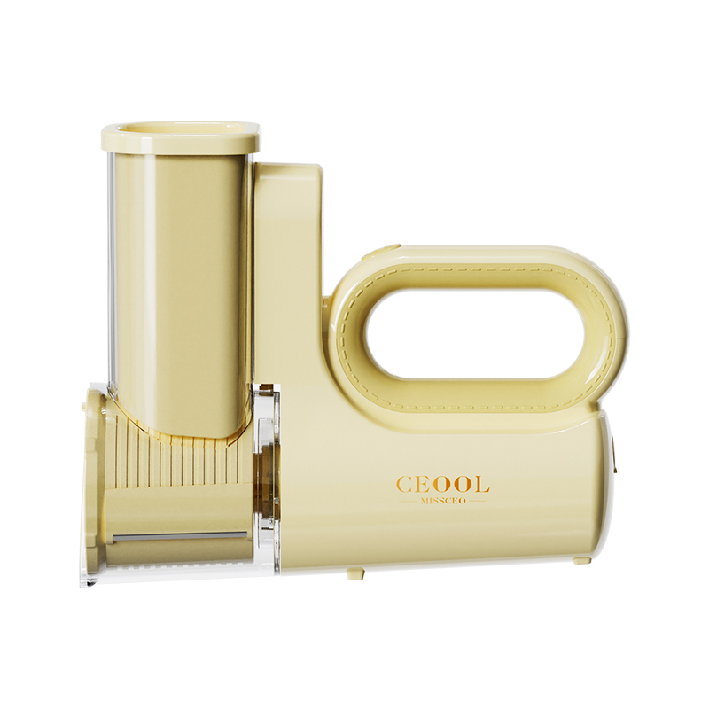 CEOOL QC301 Cordless Portable Vegetable Chopper, cream yellow