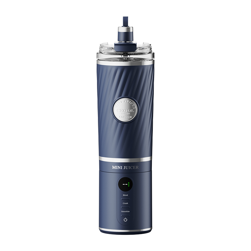 CEOOL FT612 portable blender navy blue color, 500ml insulated juicer cup, USB rechargeable, OEM ODM custom