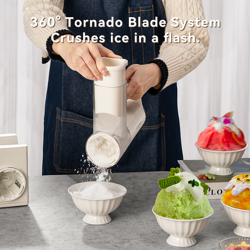 CEOOL QC303B Electric Vegetable Chopper with Ice Shaving & 360° Tornado Blade