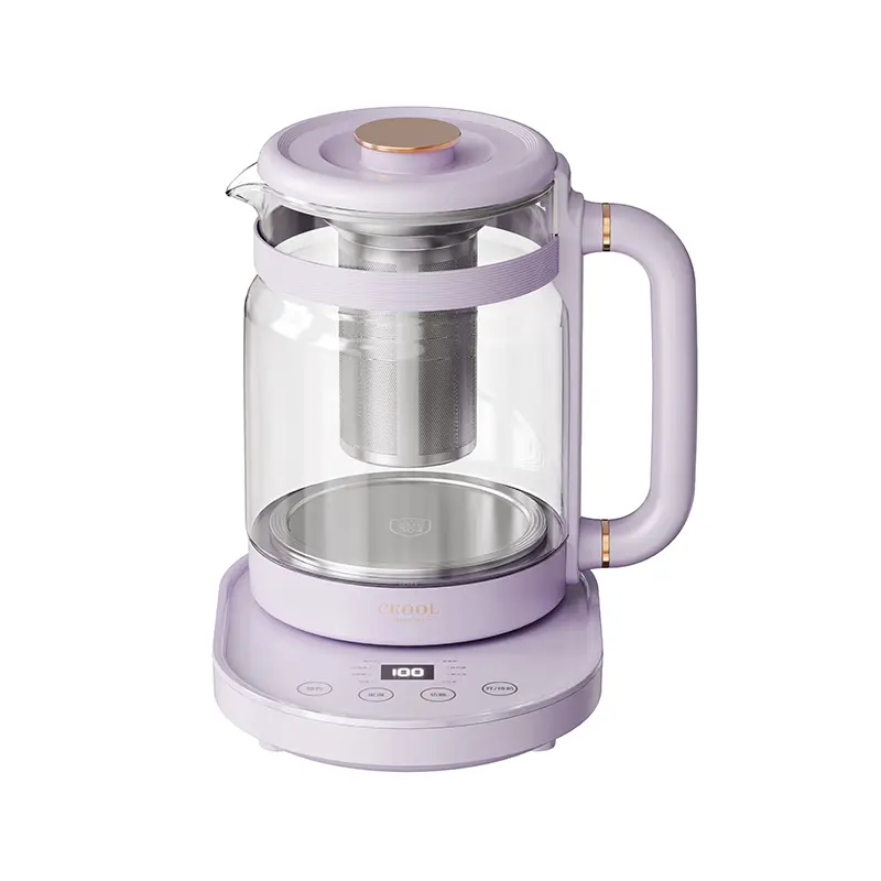 CEOOL BL009 lavender health pot, temperature control glass electric kettle, customizable small home appliance