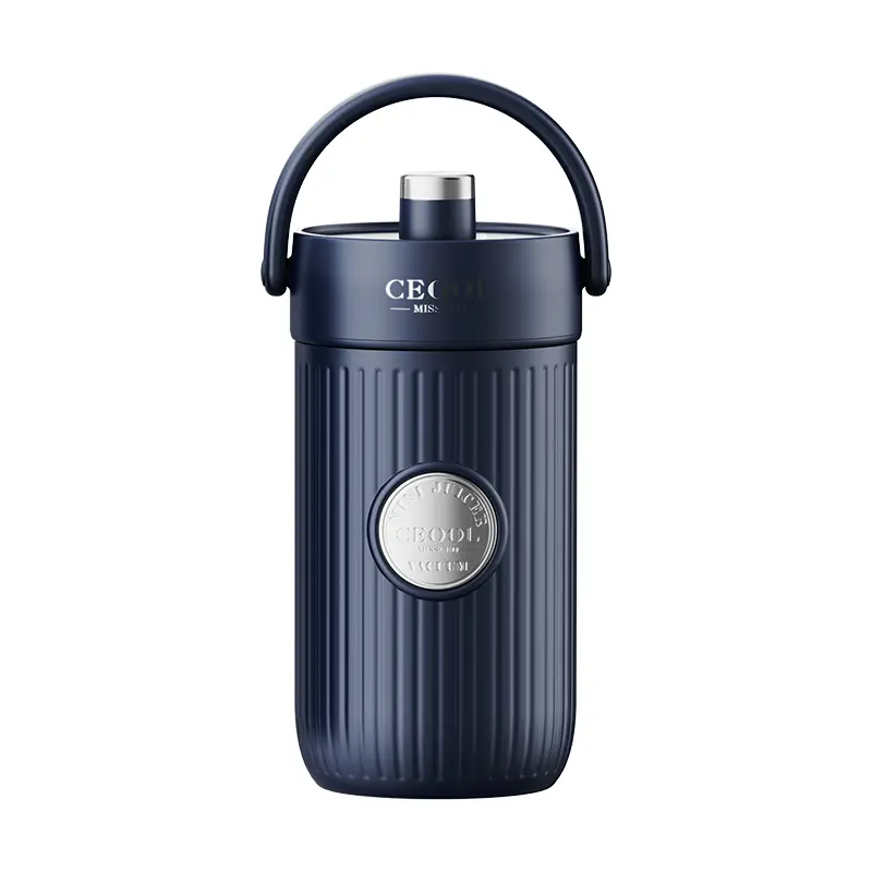 CEOOL ZK13 海军蓝真空保温榨汁杯，可充电个人果昔搅拌杯，OEM/ODM 小型厨房电器