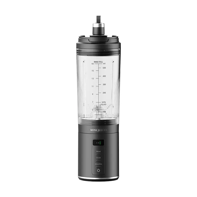 CEOOL FT611B 黑色便携式榨汁机，11.1V，500ml USB 充电杯，可拆卸刀座，支持 OEM/ODM