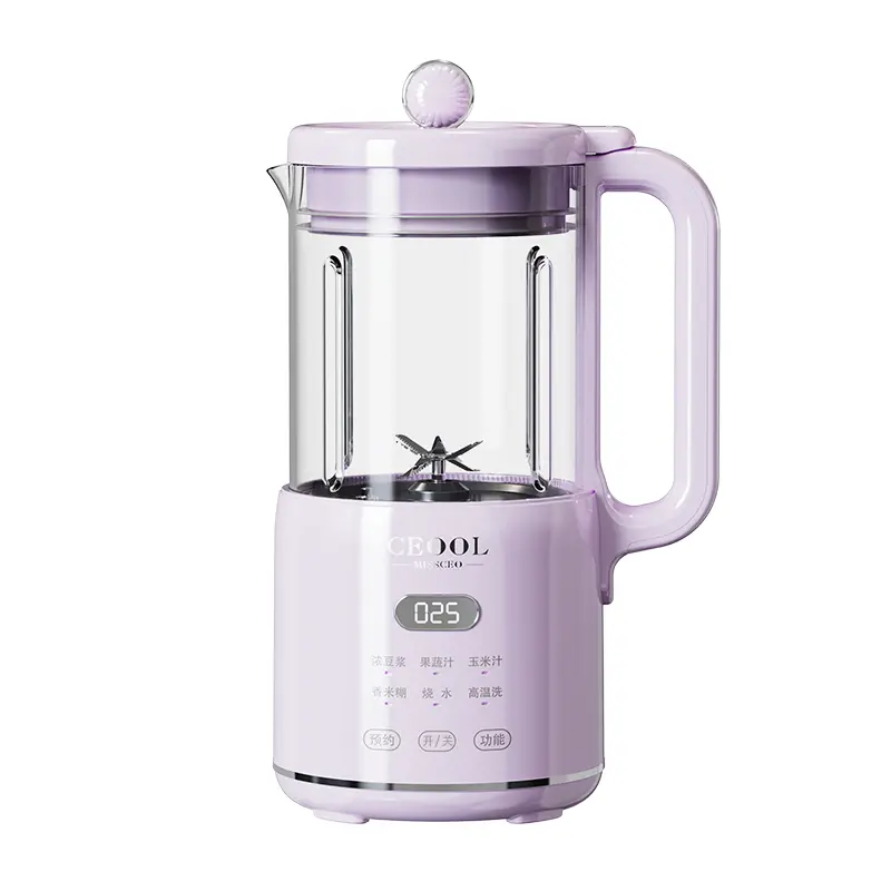 CEOOL PB103 豆浆机，浅紫色，免滤设计，支持 OEM/ODM 颜色定制