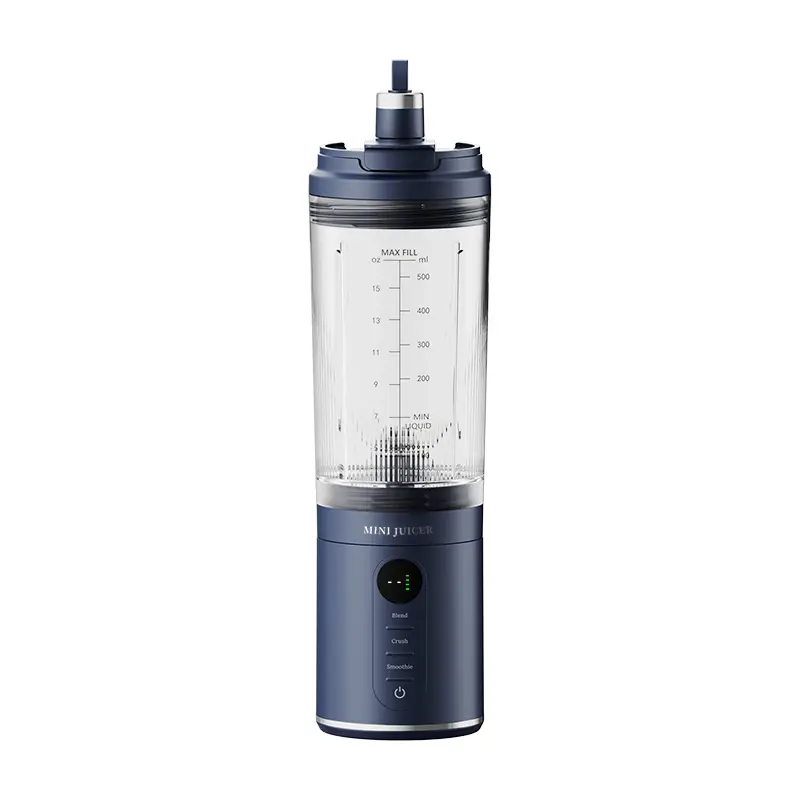 CEOOL FT612B 深蓝色便携榨汁机，120W 11.1V, 500ml USB 充电，OEM/ODM 小型家用电器