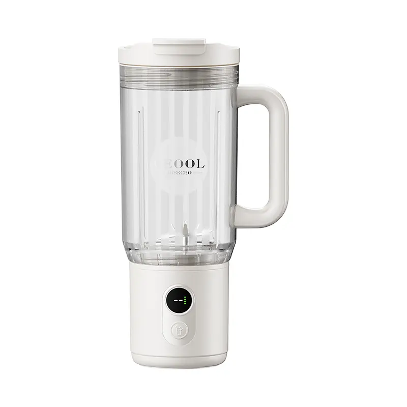 White DP833B portable blender with transparent cup and handle
