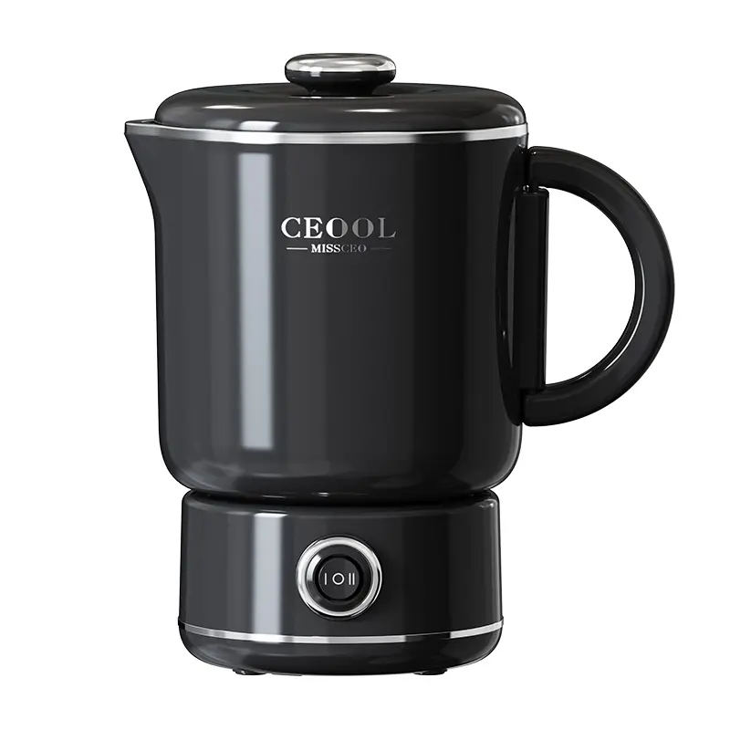 CEOOL SH951 portable travel electric kettle, cream white hot water boiler, foldable handle & base for hotel trip