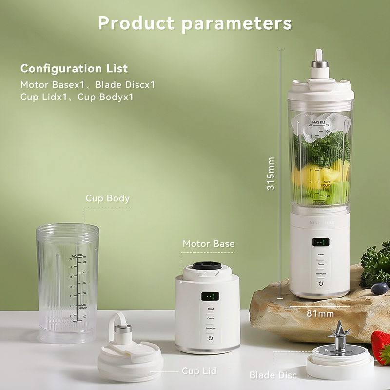 CEOOL FT611B portable juicer product parameters, 500ml blender cup size data, OEM ODM wholesale
