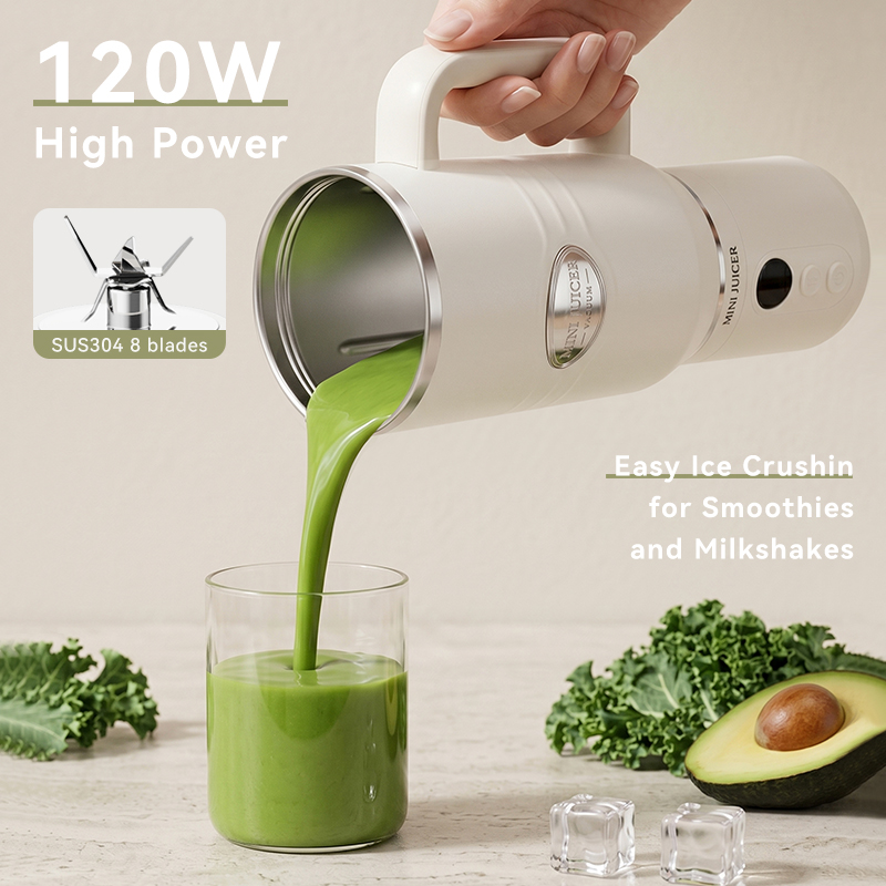 CEOOL FT833 120W High Power Portable Blender, SUS304 8 Blades for Ice Crushing & Smoothies
