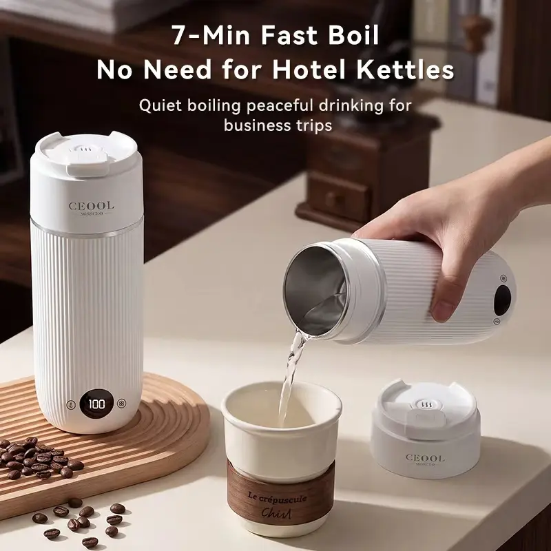 CEOOL CSL1501 travel electric boiling cup,7-min fast boil,quiet heating for business trip,OEM ODM portable kettle