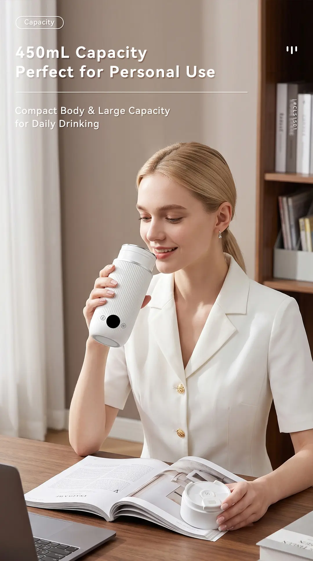 CEOOL CLS1501 portable boiling cup,450ml large capacity,compact for office daily drinking,OEM ODM