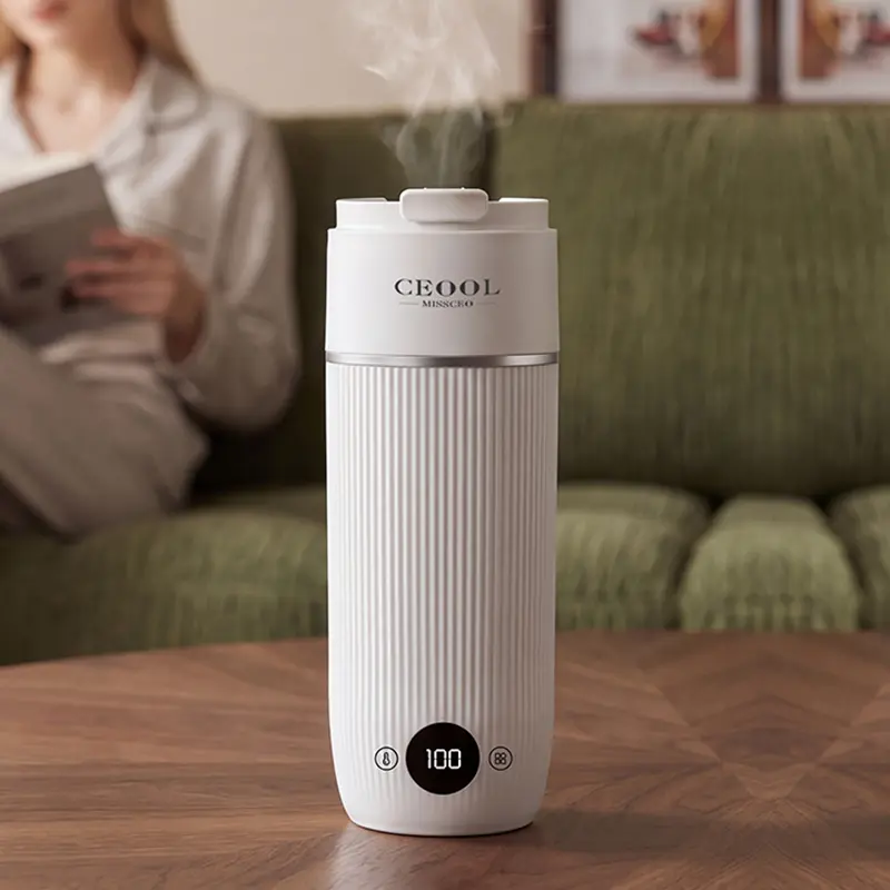 CEOOL CSL1501 portable travel electric heating cup,450ml liner,temp control mini electric kettle,OEM ODM small home appliance